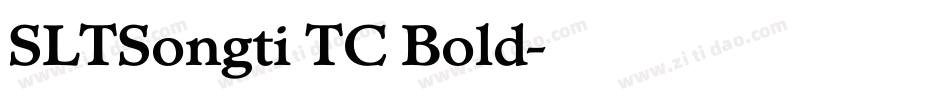 SLTSongti TC Bold字体转换